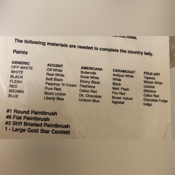 NWT Country Little Lady ready to paint and decorate arts and crafts doll - Picture 13 of 16